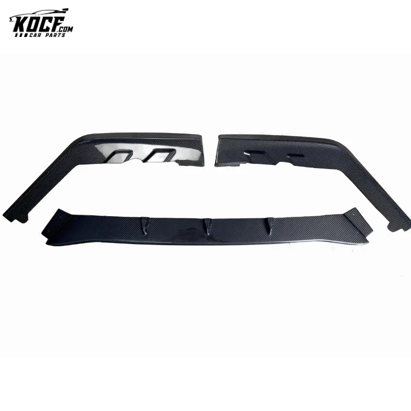 3PC MP style Carbon Fiber Front Bumper Lip Splitter Spoiler For Subaru WRX STI 2015-18