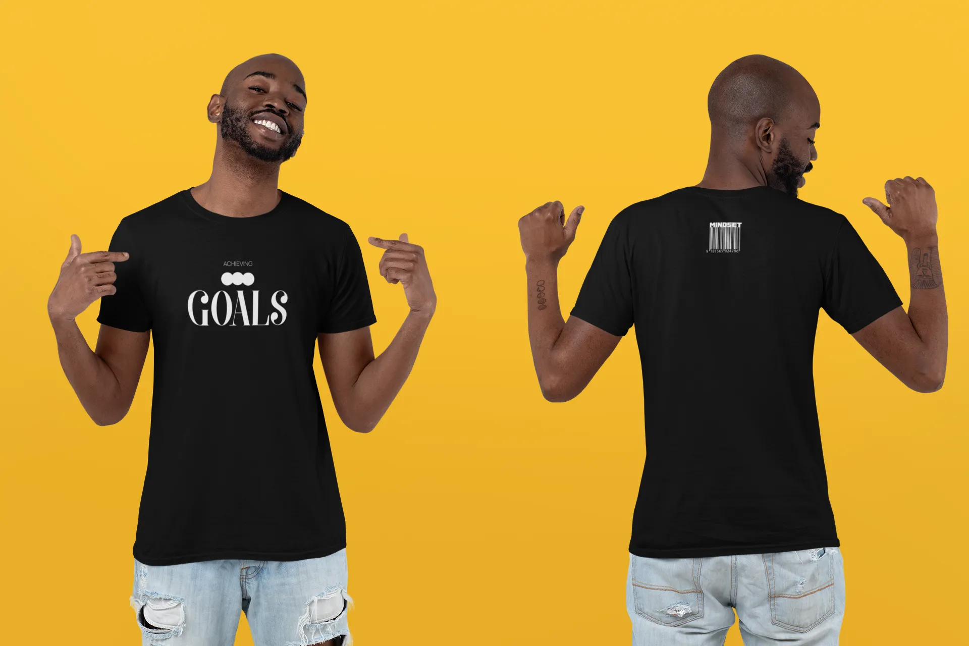 Achieving Goals T-Shirt Unisex Vintage Custom Quote Menswear Top Tshirt Streetwear Crewneck Round Neck Casual Shortsleeve