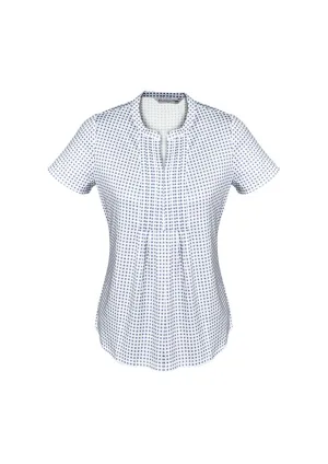 Advatex Ladies Sandy Linear Pleat Knit Top - Navy - 8 - Biz Collection