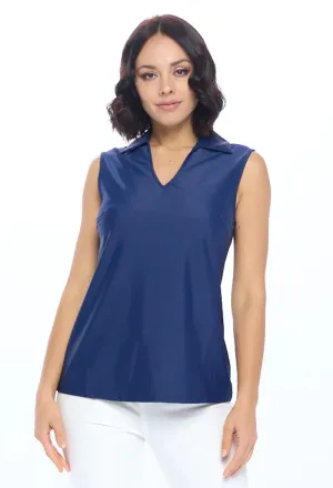 Aryeh Sleeveless Polo Top