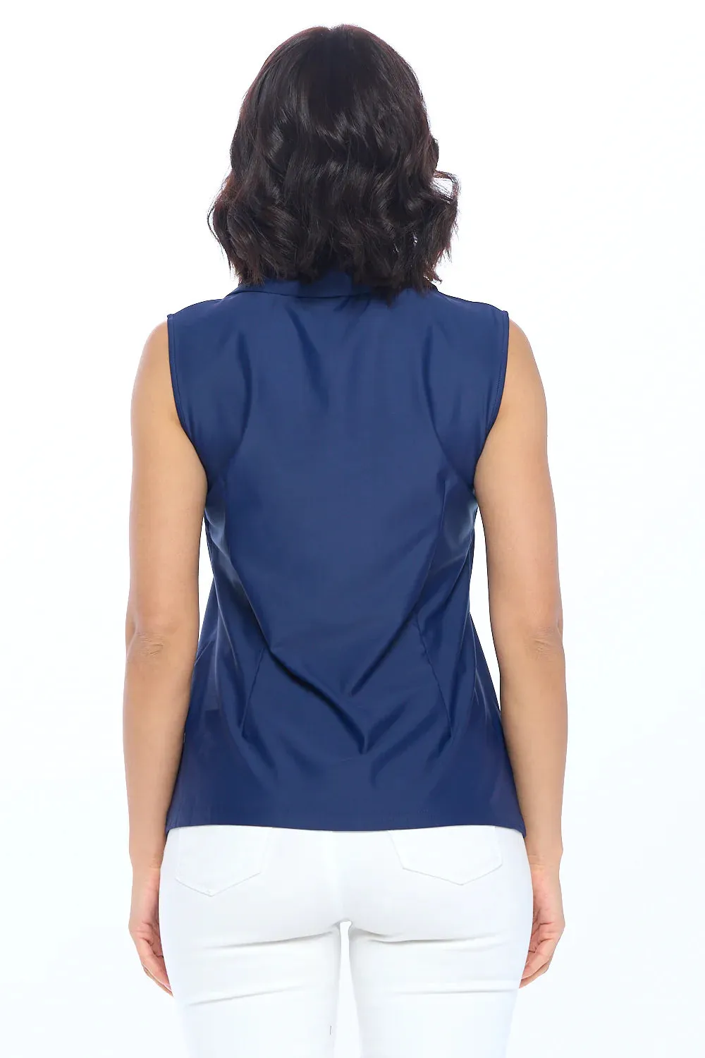 Aryeh Sleeveless Polo Top