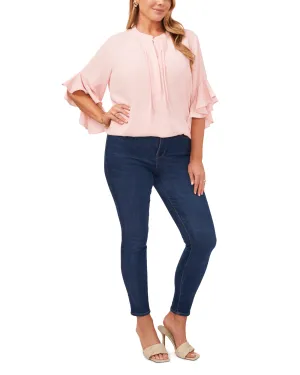 Aubrey Ruffle Sleeve Blouse | FRESH PINK