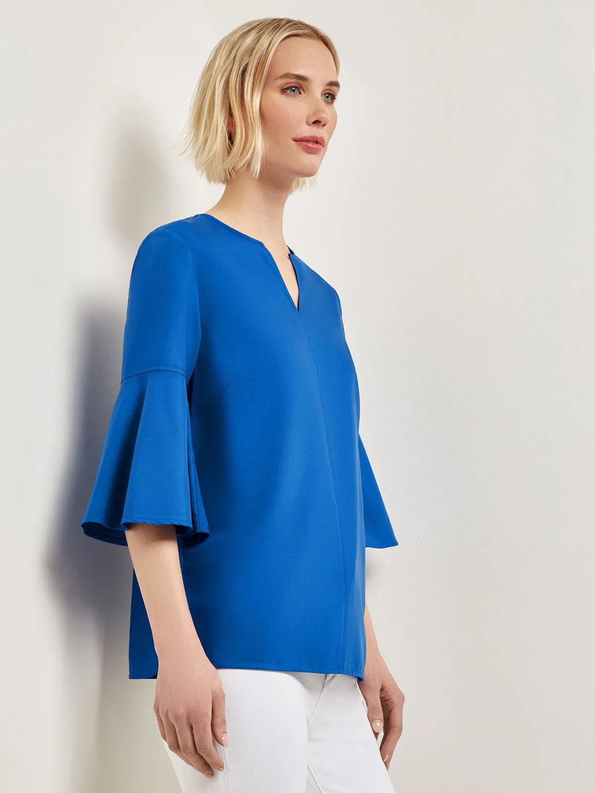 Bell Sleeve Woven Blouse