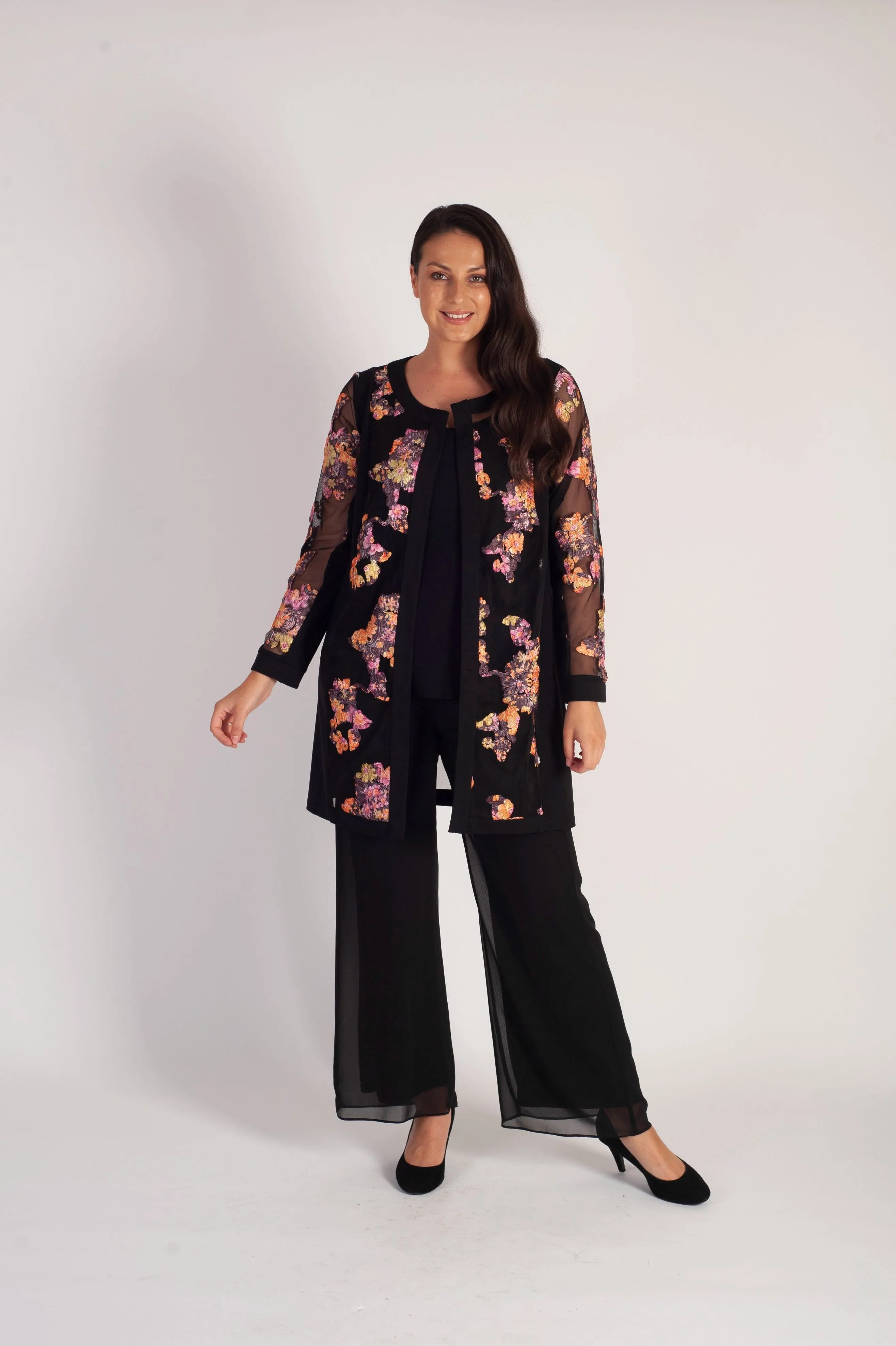 Black Chiffon Trouser