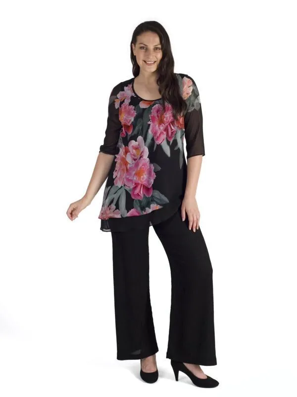 Black Chiffon Trouser