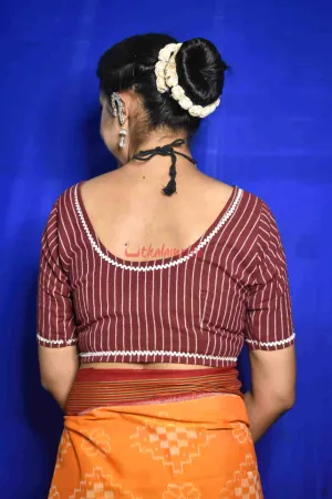 Brown stripes Kotpad (Blouse)