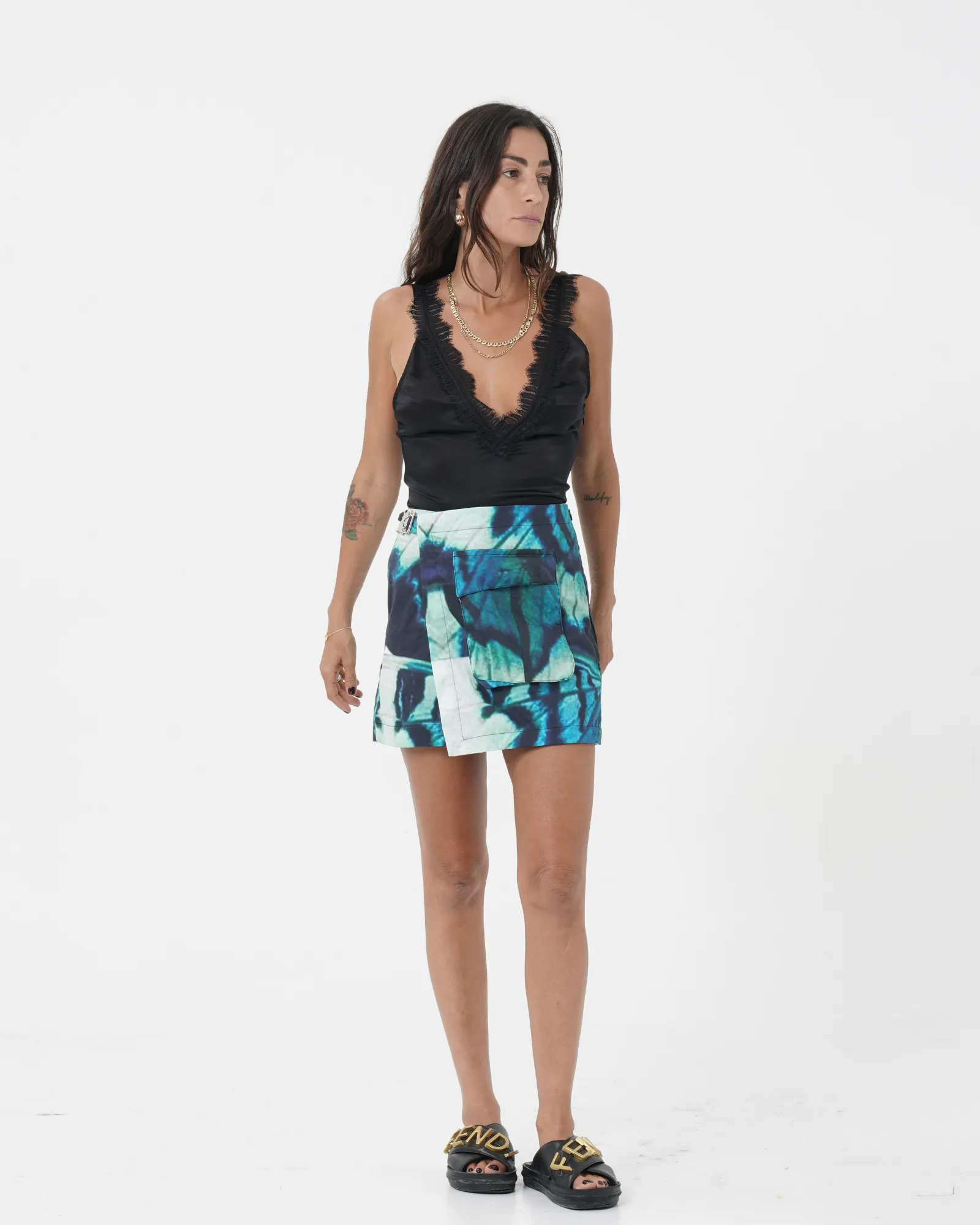 Butterfly Denim Skort