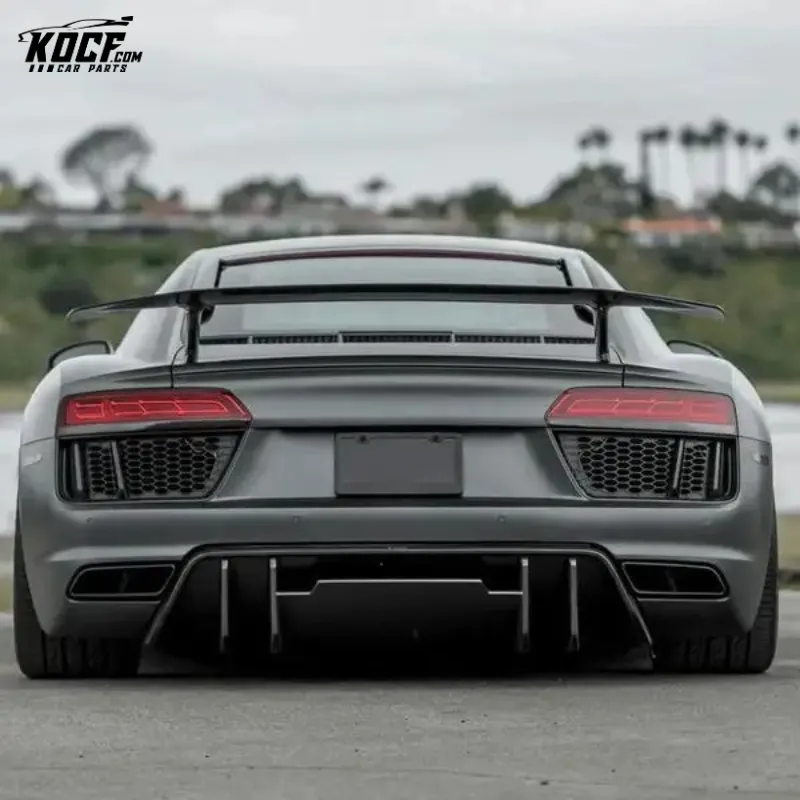 Car Bumper R8 Vor Style Carbon Fiber Rear Bumper Diffuser For Audi R8 V10 2017-2019 Model