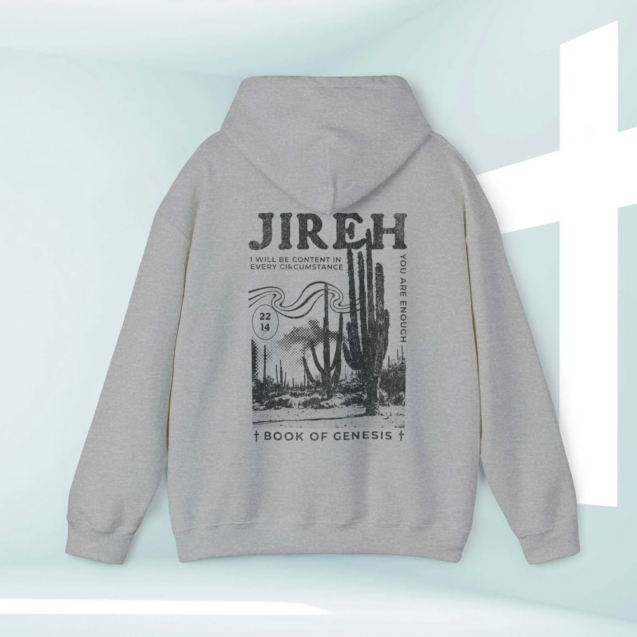 Christian Hoodie, Jireh Boho Hooded Sweatshirt Jesus Shirt Christian Apparel