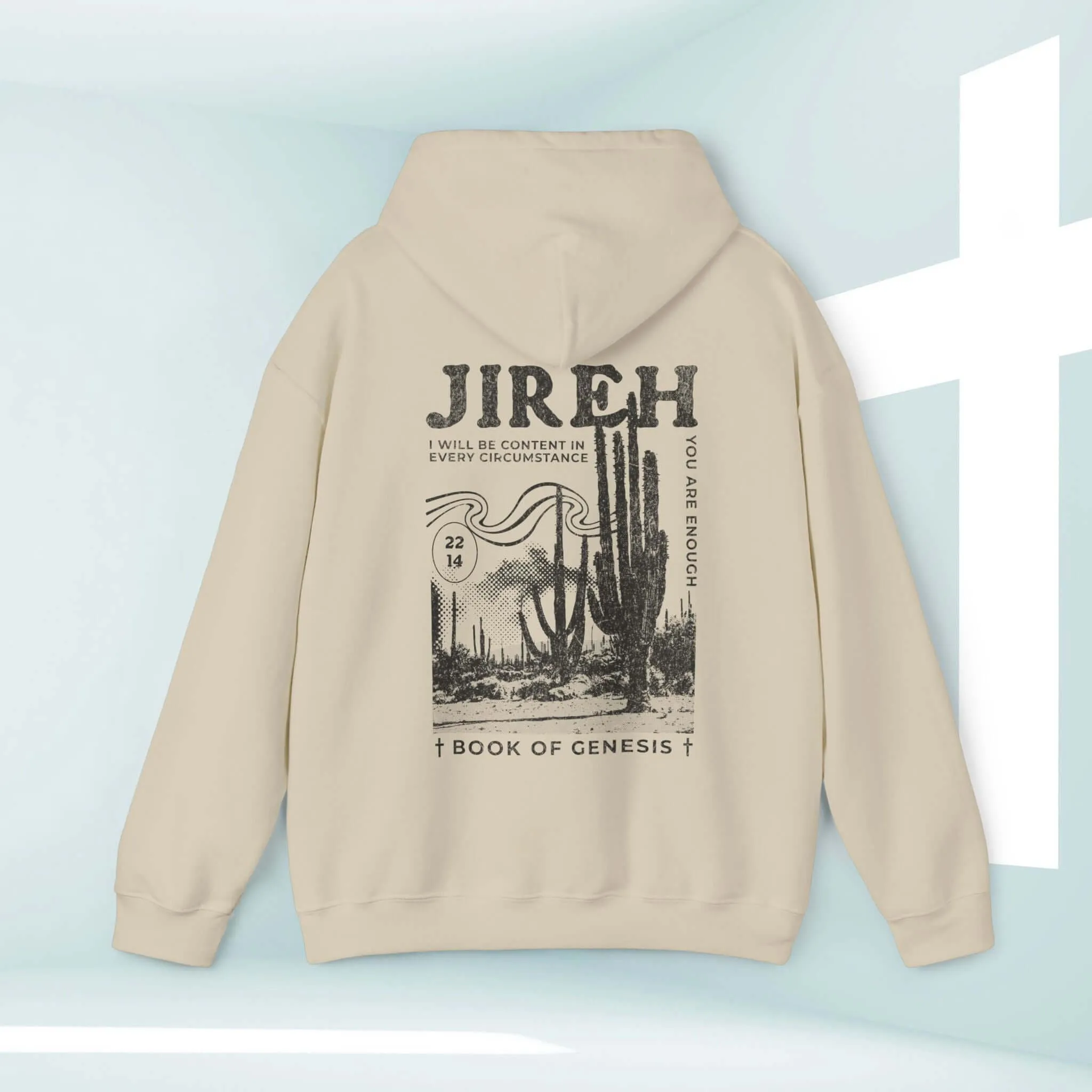 Christian Hoodie, Jireh Boho Hooded Sweatshirt Jesus Shirt Christian Apparel