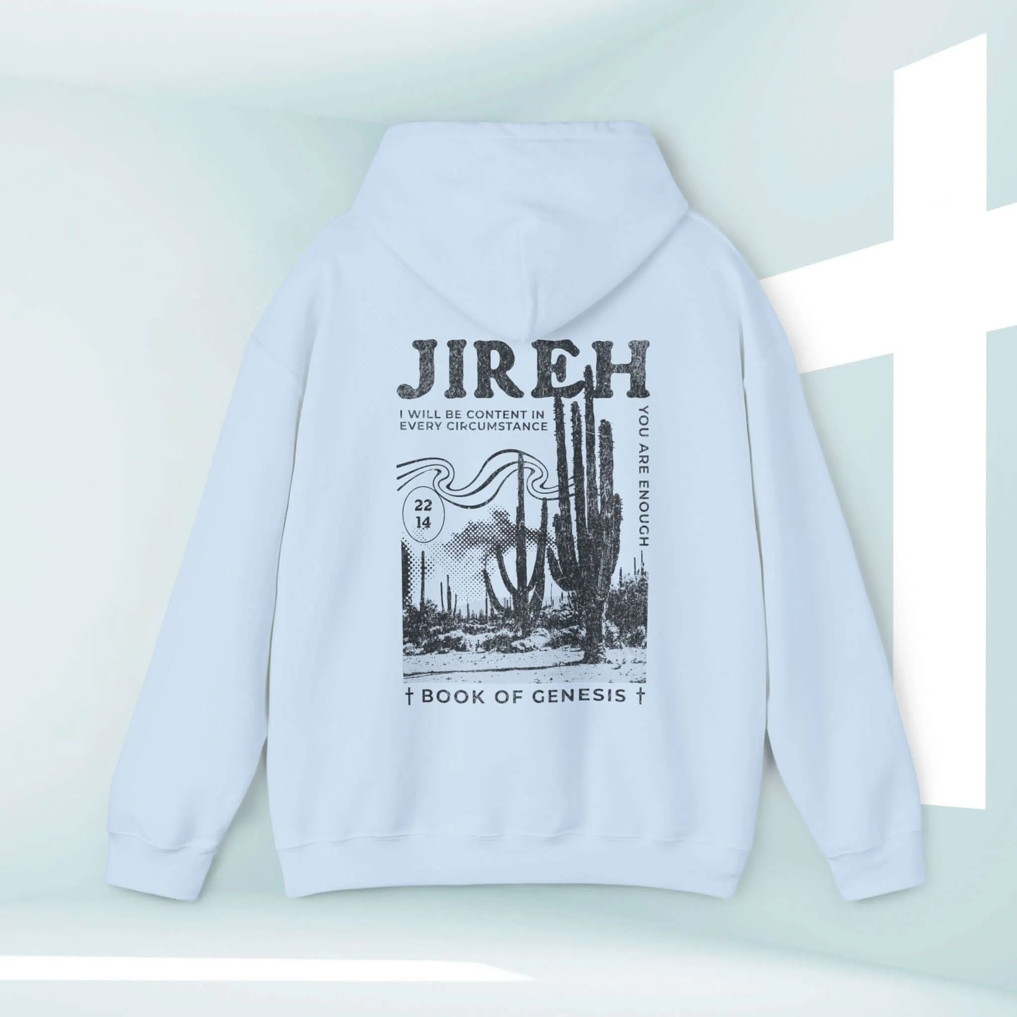 Christian Hoodie, Jireh Boho Hooded Sweatshirt Jesus Shirt Christian Apparel