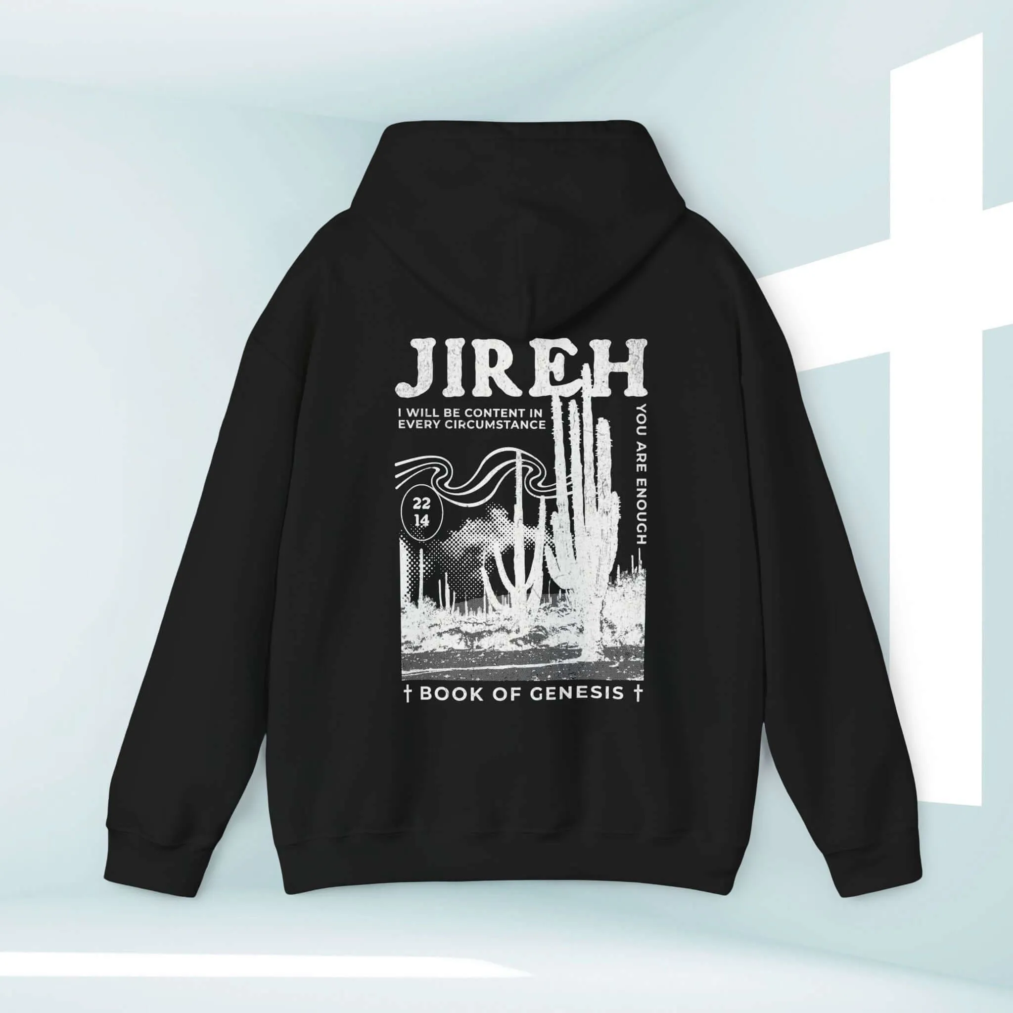 Christian Hoodie, Jireh Boho Hooded Sweatshirt Jesus Shirt Christian Apparel