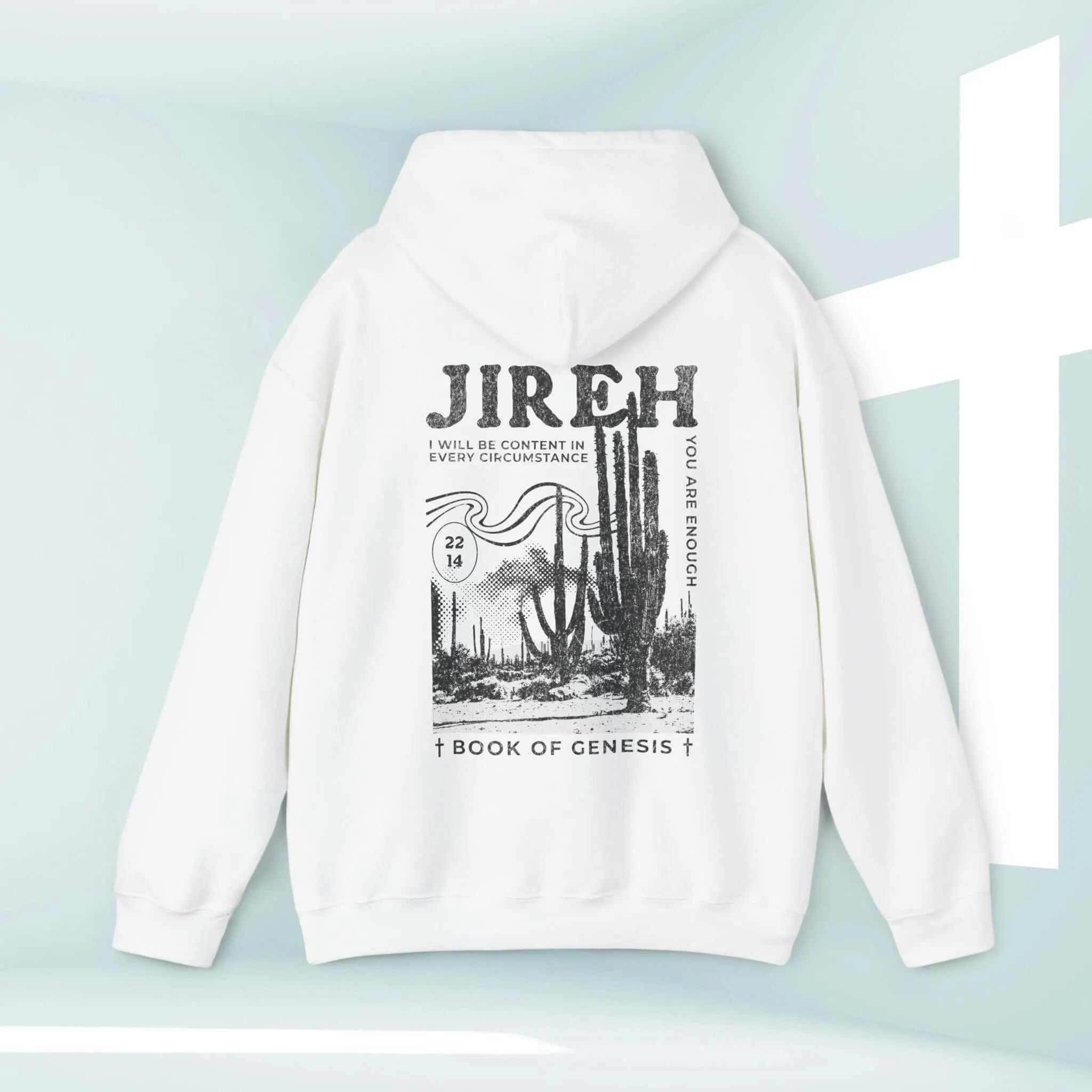 Christian Hoodie, Jireh Boho Hooded Sweatshirt Jesus Shirt Christian Apparel