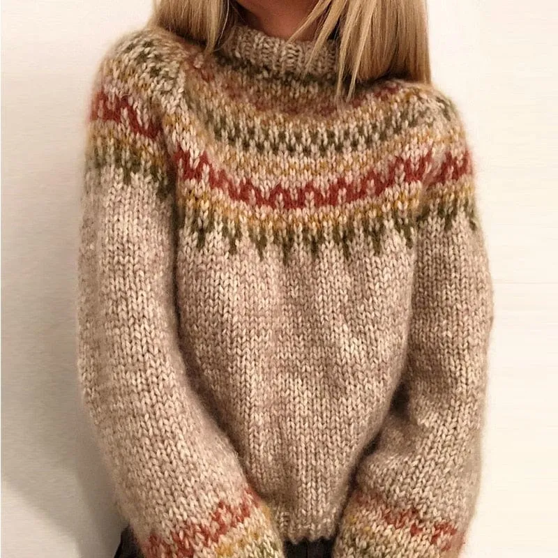 Chunky Fair Isle Gebreide Trui