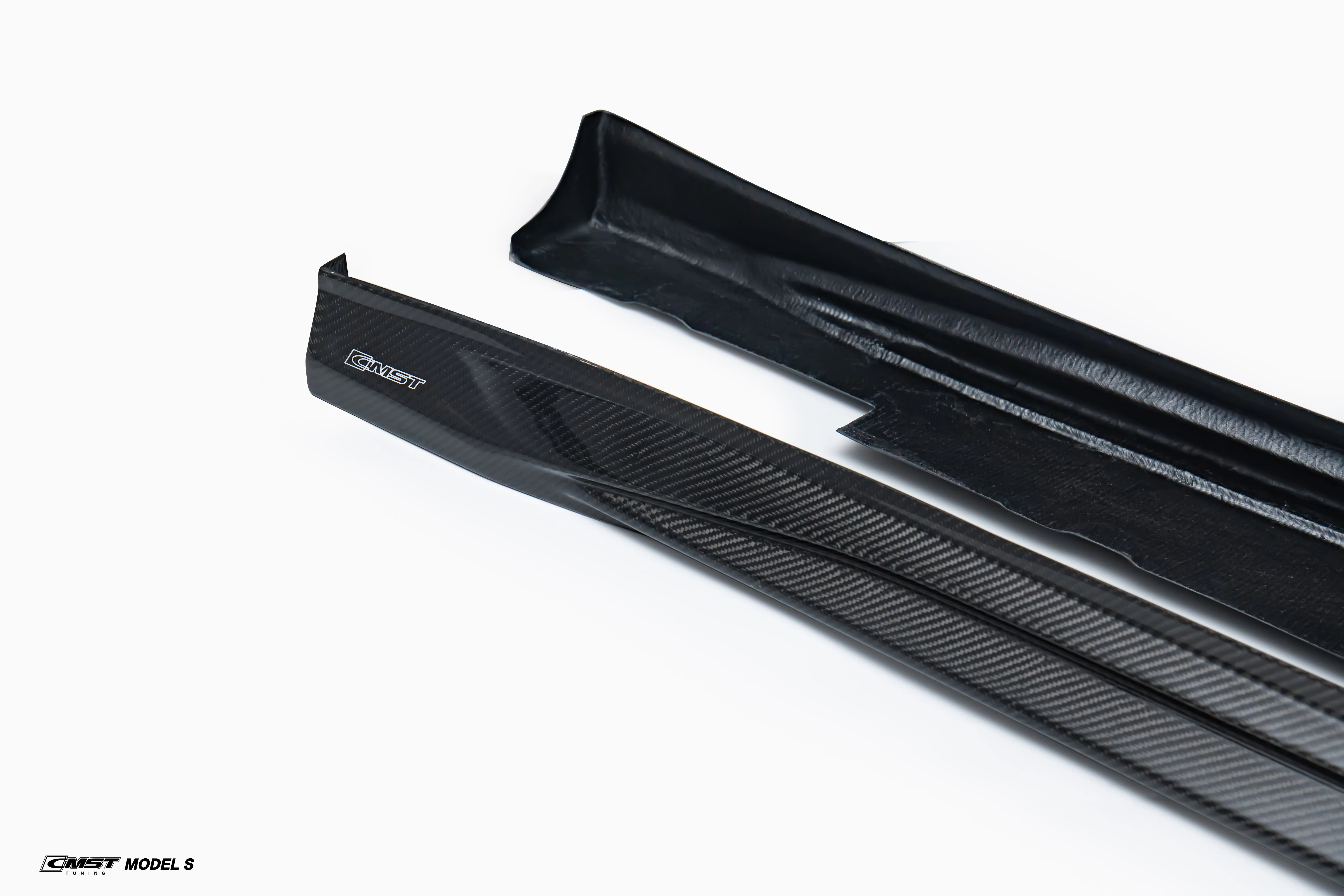 CMST Tuning V2 Side Skirts for Tesla Model S 2nd Gen Late 2016-Early 2021 Carbon Fiber/FRP