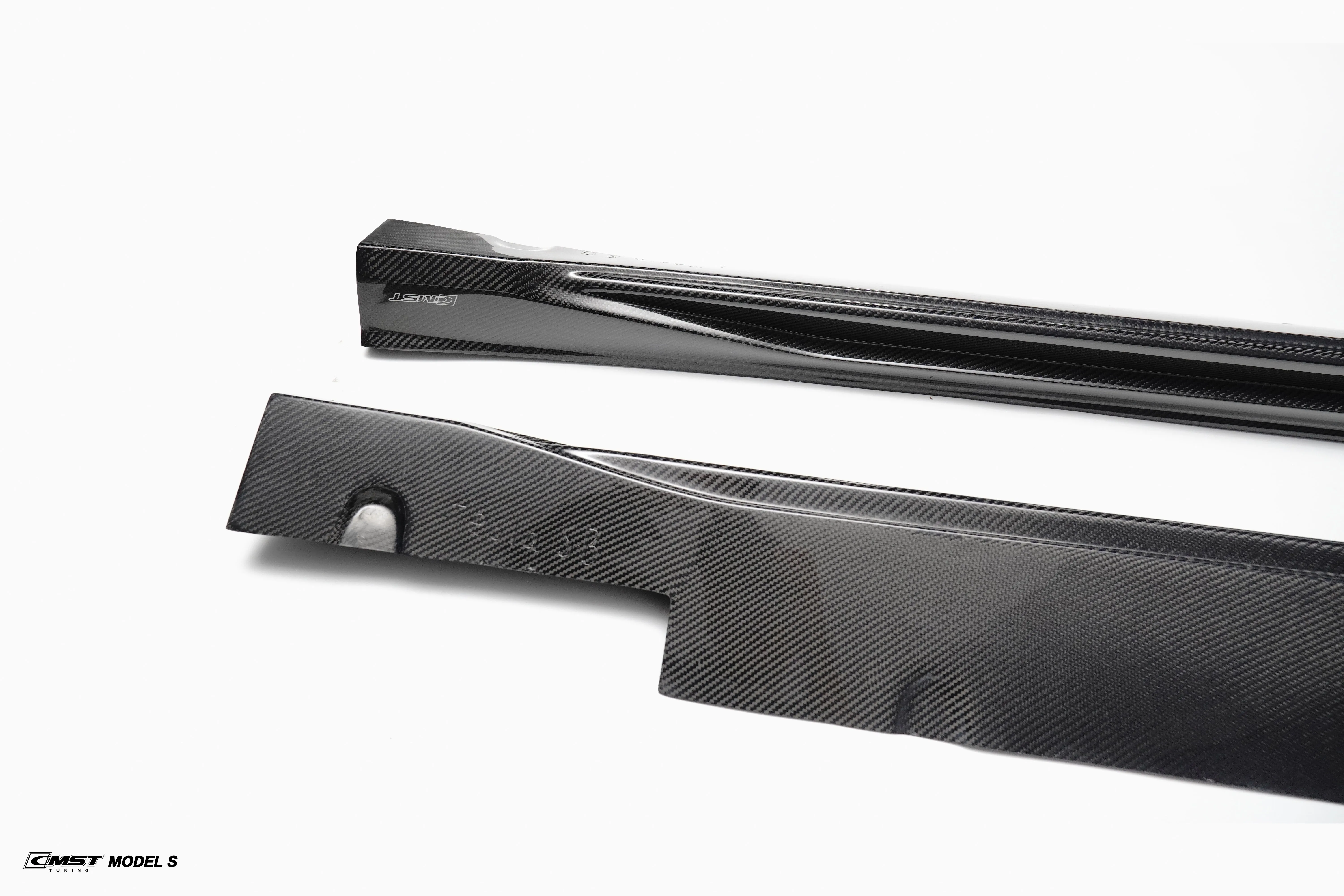 CMST Tuning V2 Side Skirts for Tesla Model S 2nd Gen Late 2016-Early 2021 Carbon Fiber/FRP