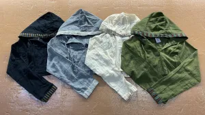 Cotton Full-Length Crop-Top Hoodie – Prepack of 4 Sizes - Solid