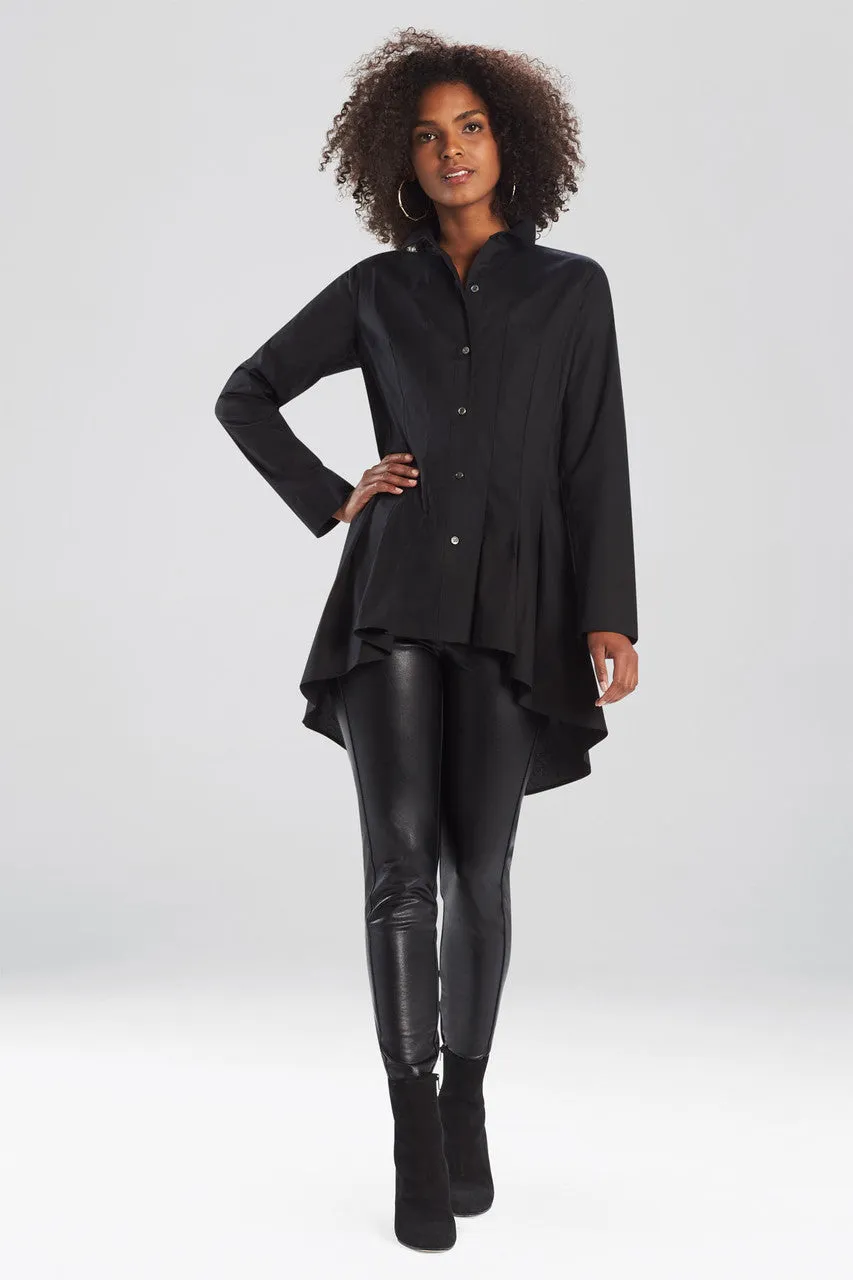 Cotton Poplin Darted Tunic Shirt