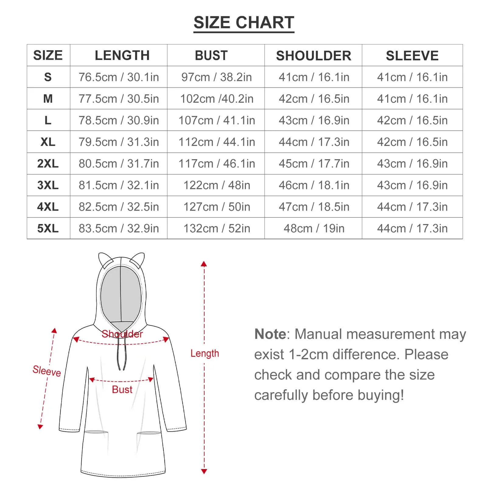 Custom Photo Hoodie Three Quarter Sleeve Cool Hoodie Designs Women's Cat Ear Hooded Pullover