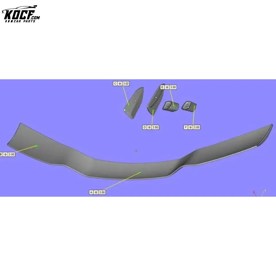 Customized design Carbon Fiber Aero Kit Spoiler Wing Front Lip For Audi BMW Porsche Mustang Dodge GTR
