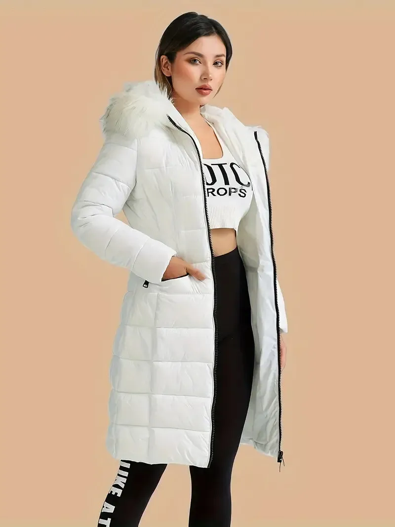Dames winterparka - Warm, Gevoerd, Polyester, Elegant ontwerp