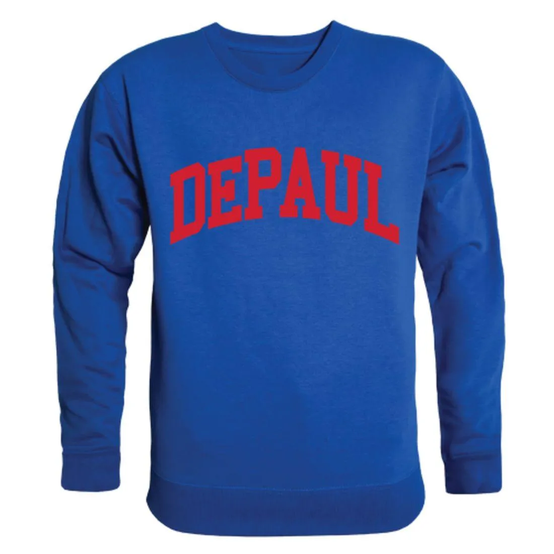 DePaul University Blue Demons Arch Crewneck Pullover Sweatshirt Sweater Royal