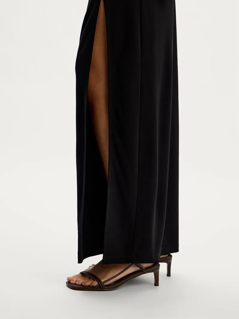 Draped crepe skirt