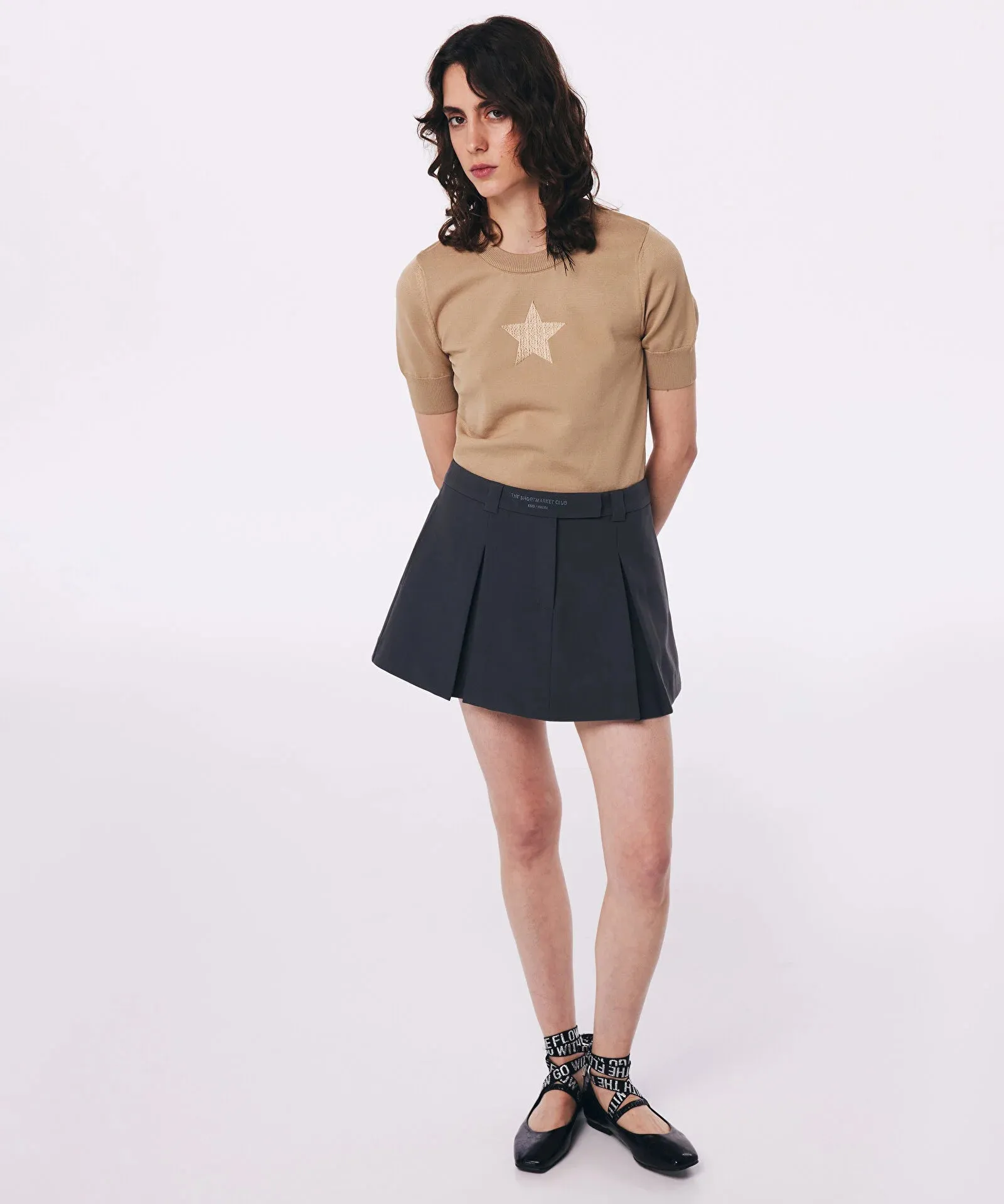 EMBROIDERED MINI SKIRT