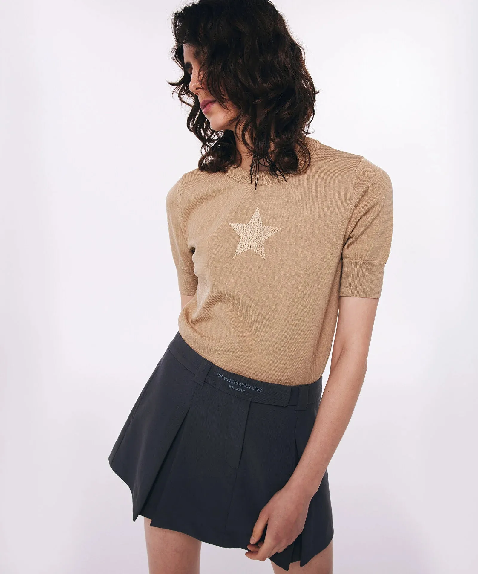 EMBROIDERED MINI SKIRT