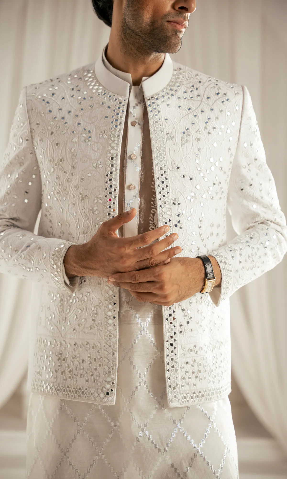 ER PC 3007 White Oud White Mirror kurta