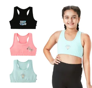 Facets 3-Pack Double Layered Sports Bra - Racer Back