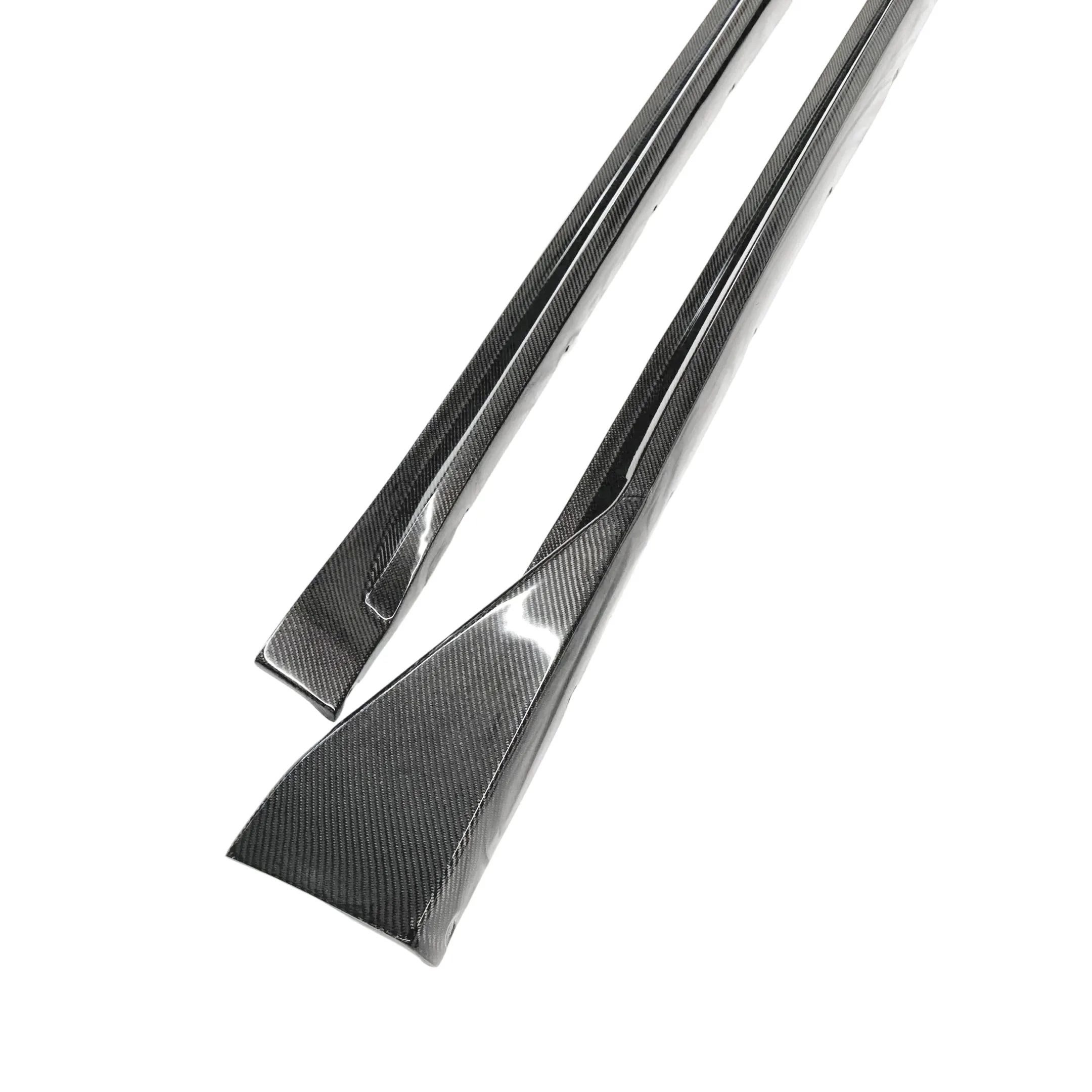 Fits BMW G82 G83 M4 (2021-2025) MP Style Real Carbon Fiber Side Body Skirt Splitter Under Spoiler Rocker Panel Bottom Extension Lip