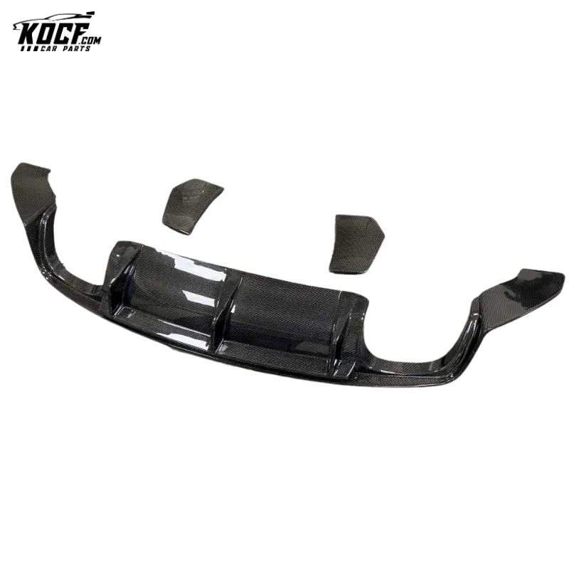 For 15-19 Audi TTS/TTRS MK3 Carbon Fiber Rear Bumper Lip Diffuser with Side Splitter Spats Panel