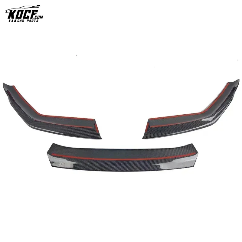 For BMW 2021  F90 M5 LCI CS Style Carbon Fiber Front Lip Spoiler 3-PC Style