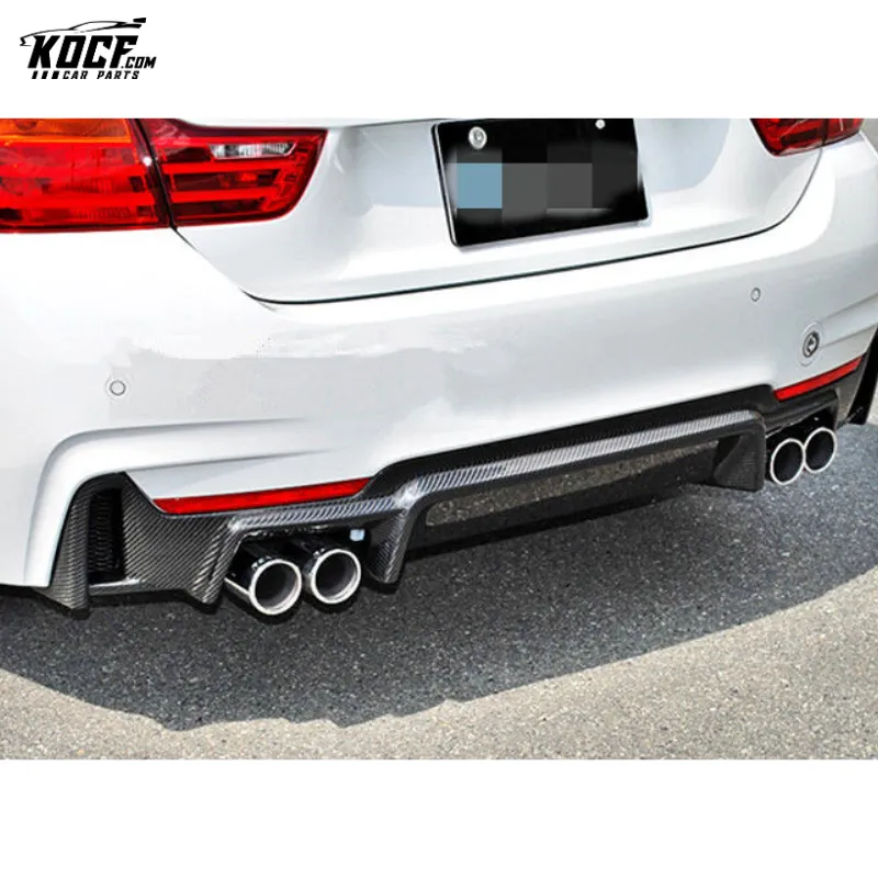 For BMW F32 F33 F36 425i 435i 440i M Tech Carbon Fiber Rear Bumper Diffuser Spoiler END style