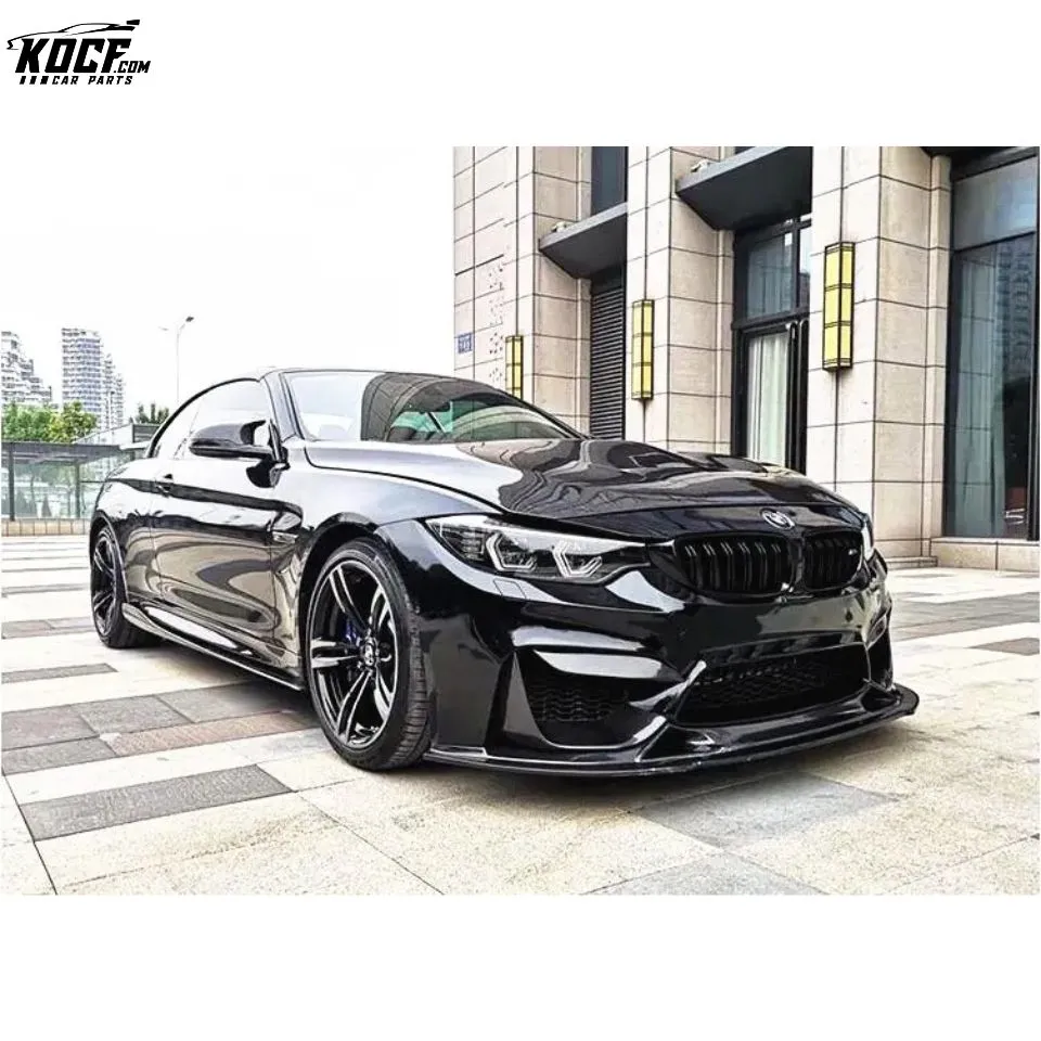 For BMW F80 F82 M3 M4 RZA style Carbon Fiber Front Bumper Splitter Lip Spoiler 14-19
