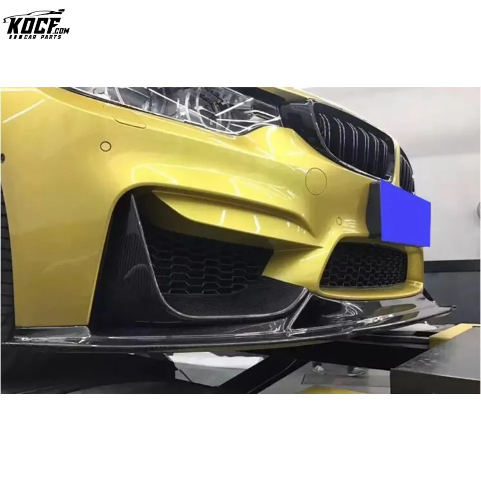 For BMW F80 F82 M3 M4 RZA style Carbon Fiber Front Bumper Splitter Lip Spoiler 14-19