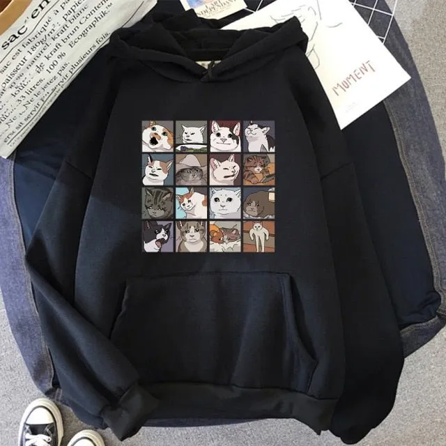 Funny Cat Memes Unisex Hoodie