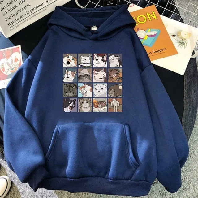 Funny Cat Memes Unisex Hoodie
