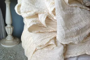 Handwoven Organic Cotton Fabric ( Crepe 80s, Unbleached Dyeable )