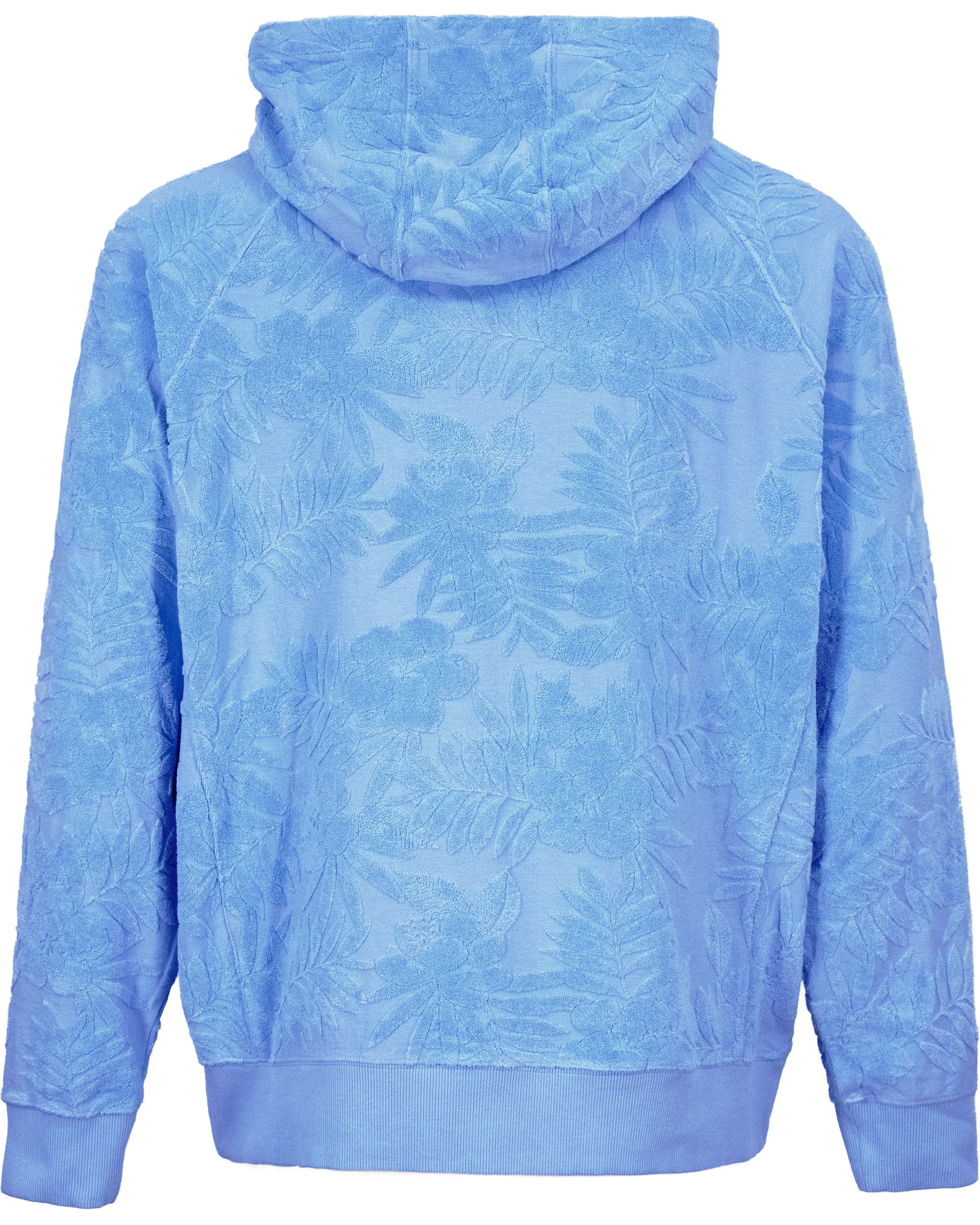 HOWARD FARM FLORAL TOWEL HOODIE - BLUE