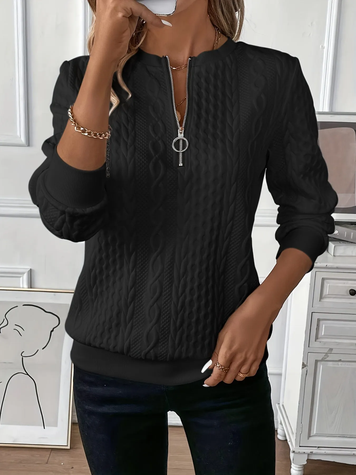 Irma | Elegant zip-up sweater