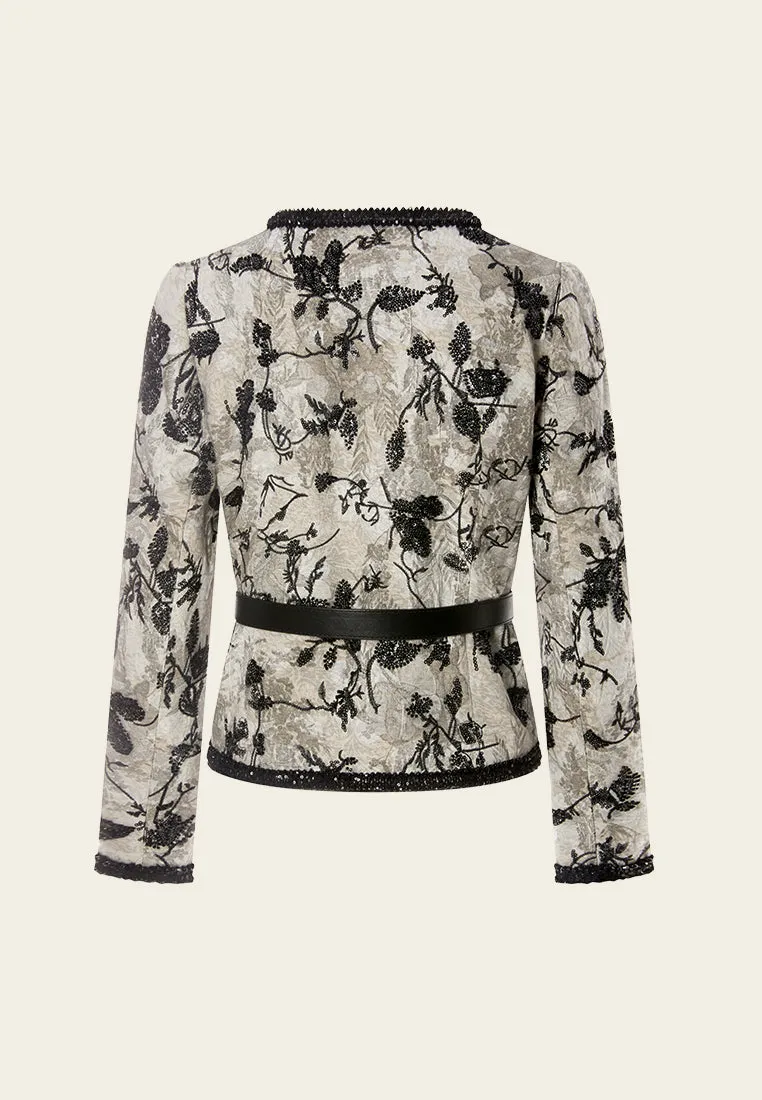 Jacquard Embroidery-&-sequin-detail Jacket
