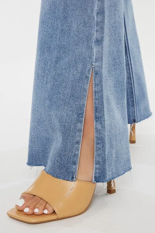 KANCAN Nelly Mid Rise Slit Flare Jeans