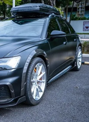 Karbel Carbon Carbon Fiber Side Skirts For Audi A6 Allroad C8 2020-ON