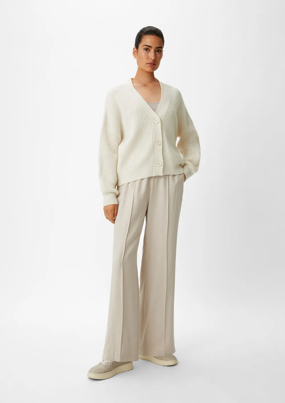 Knitted cardigan Comma Casual Identity, cream