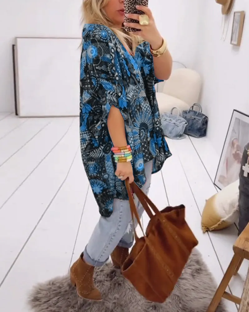 💥Last Day Special Sale 49% OFF💃Loose Fashion Printed Blouse