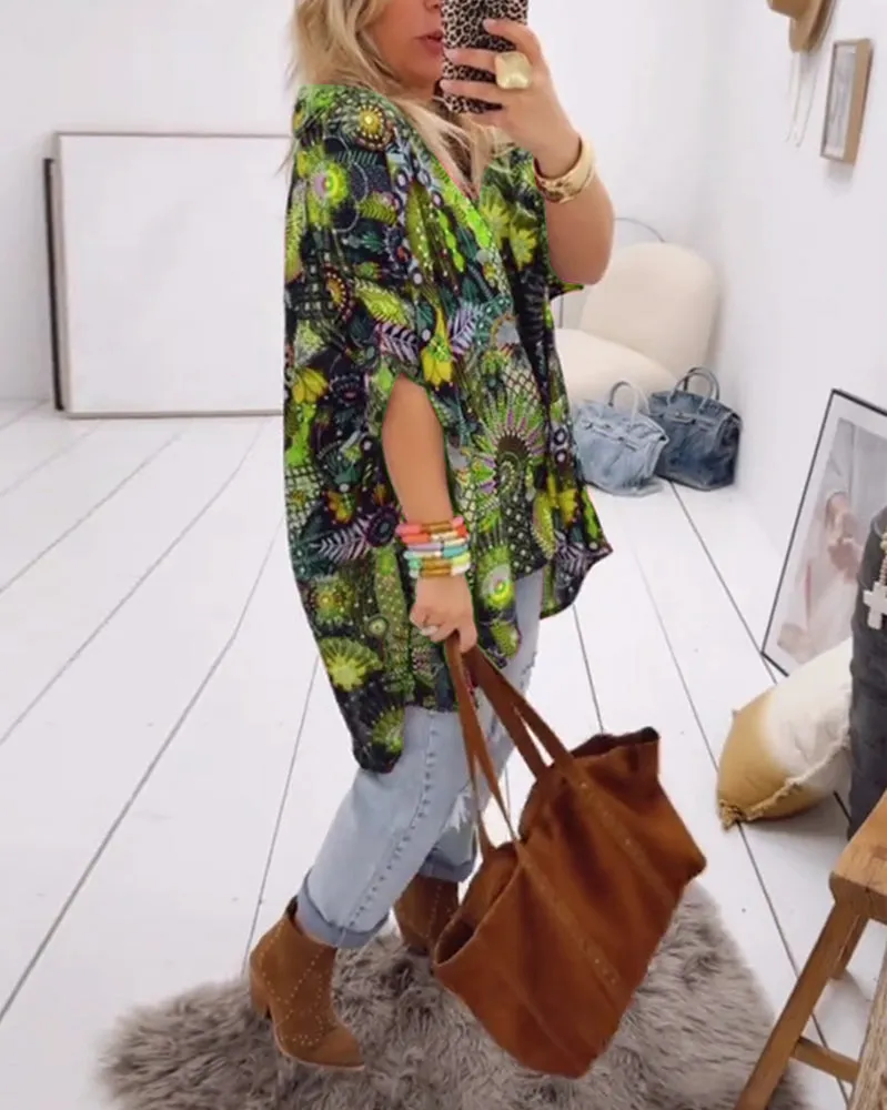 💥Last Day Special Sale 49% OFF💃Loose Fashion Printed Blouse