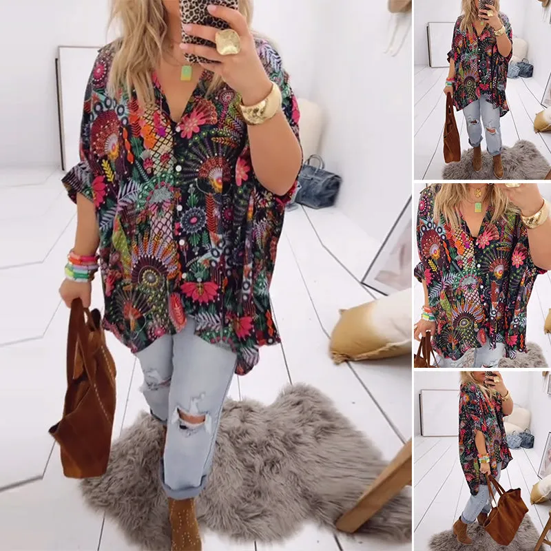 💥Last Day Special Sale 49% OFF💃Loose Fashion Printed Blouse