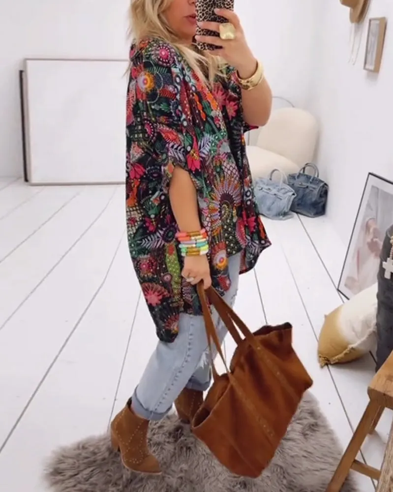💥Last Day Special Sale 49% OFF💃Loose Fashion Printed Blouse